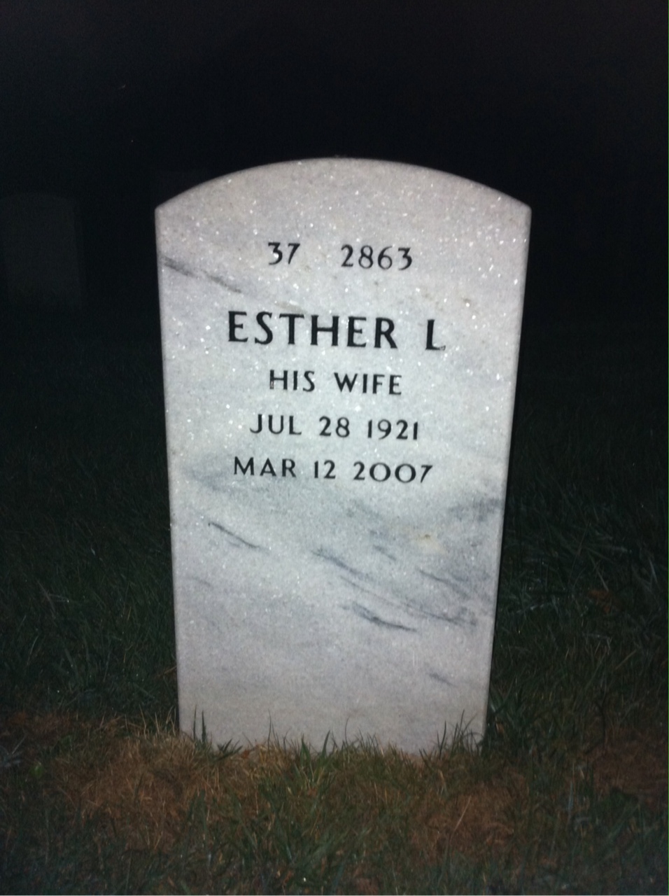 Headstone shared by 2 interments, including Melvin James Stockdale