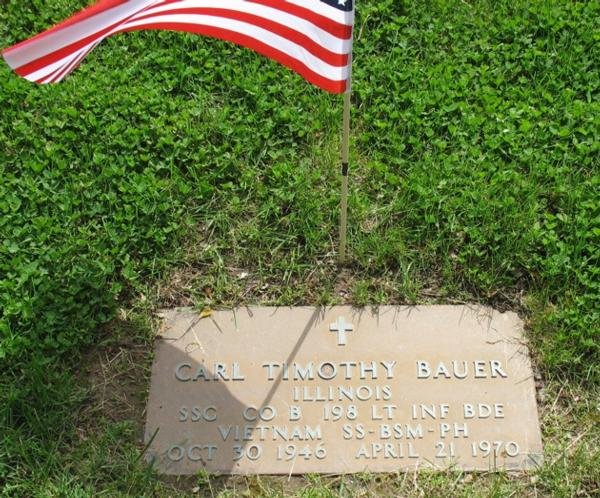 Headstone of Carl Timothy Bauer