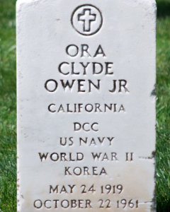 Headstone of Ora Clyde Owen Jr.