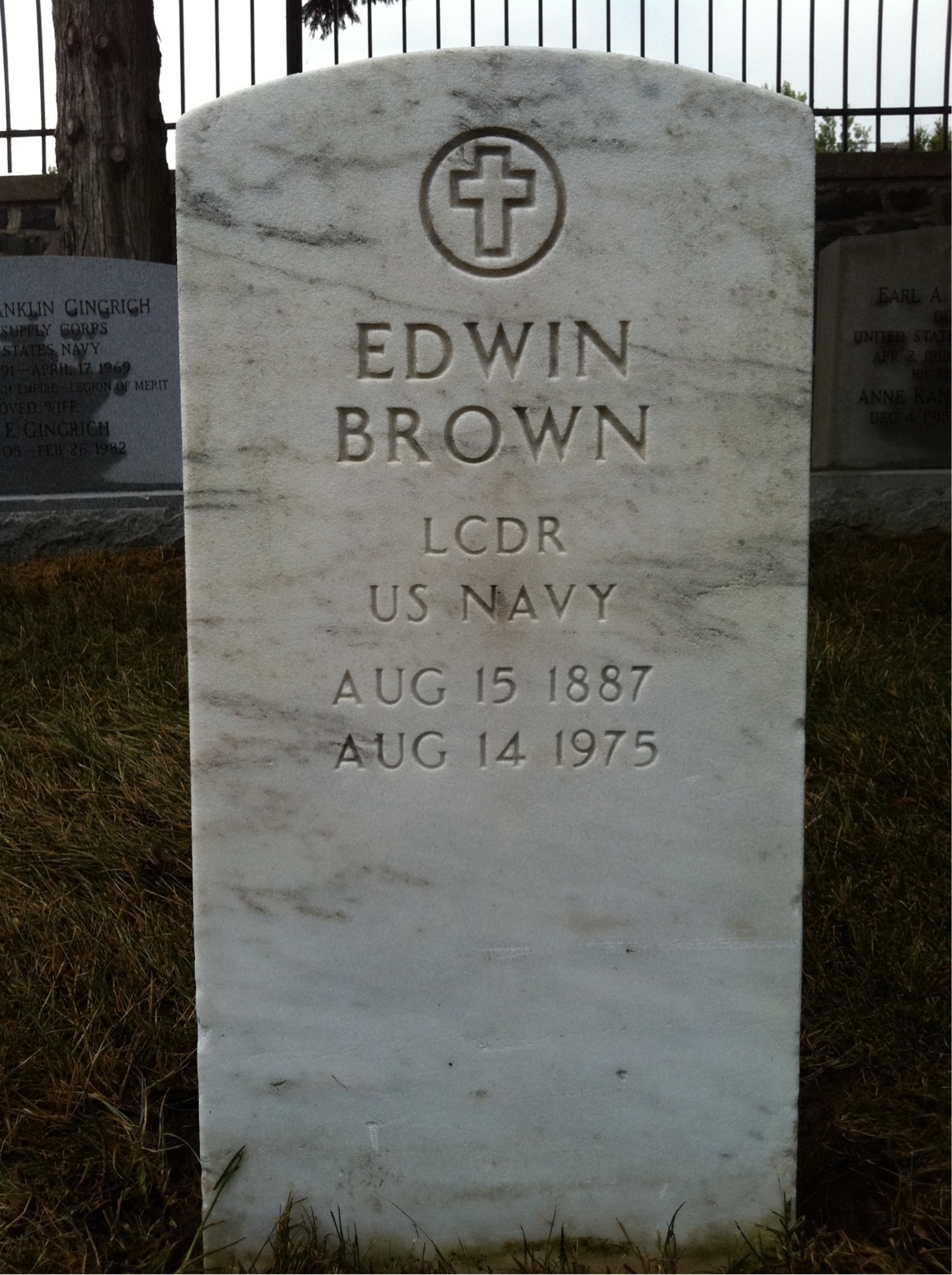Headstone of Edwin Brown