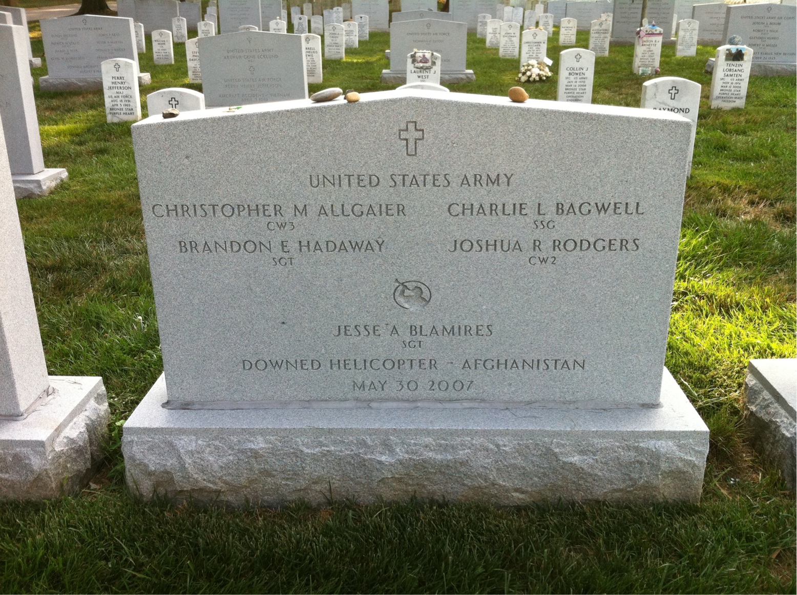 Headstone shared by 4 interments, including Charlie Lane Bagwell