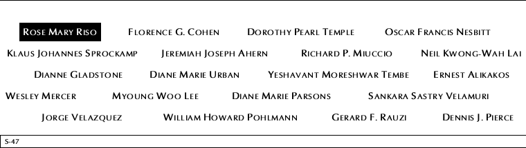 Panel S-47, South Pool, National September 11 Memorial