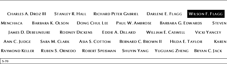 Panel S-70, South Pool, National September 11 Memorial