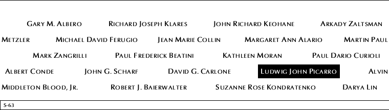 Panel S-63, South Pool, National September 11 Memorial