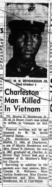 Headstone of Montie H Henderson Jr.