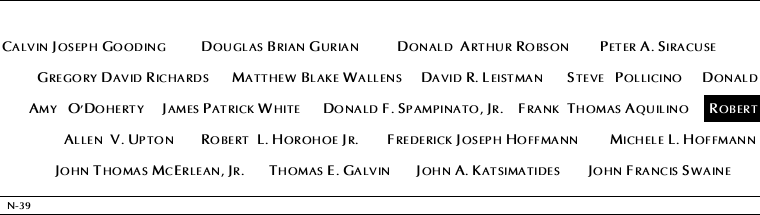 Panel N-39, North Pool, National September 11 Memorial