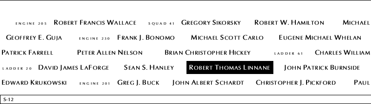 Panel S-12, South Pool, National September 11 Memorial