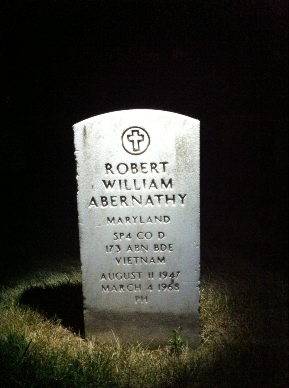 Headstone of Robert William Abernathy