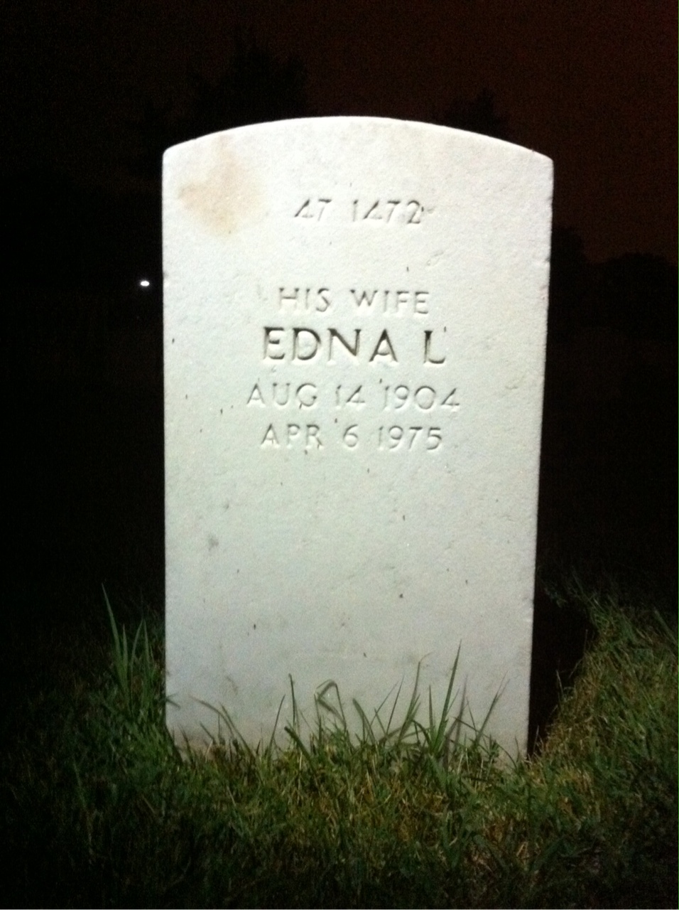 Headstone shared by 2 interments, including Bruce Wallace