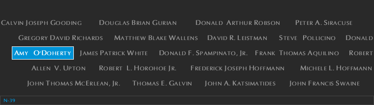 Panel N-39, North Pool, National September 11 Memorial