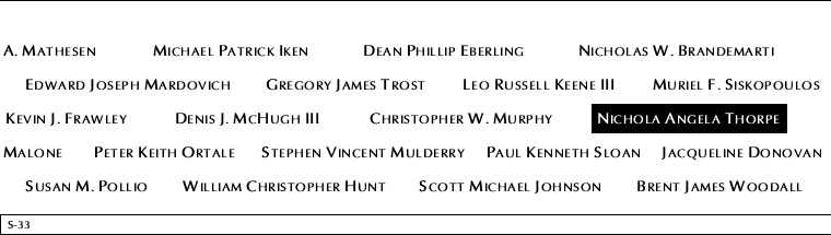 Panel S-33, South Pool, National September 11 Memorial