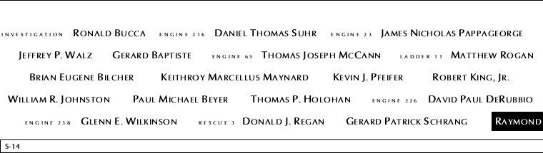 Panel S-14, South Pool, National September 11 Memorial