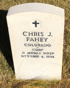 Headstone of Chris J. Fahey