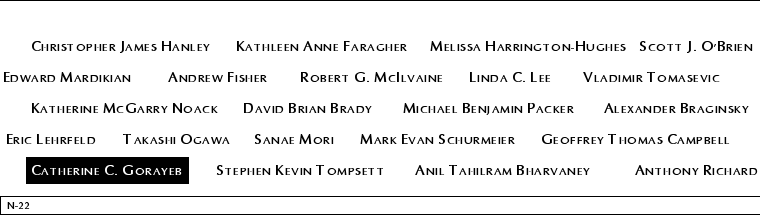 Panel N-22, North Pool, National September 11 Memorial