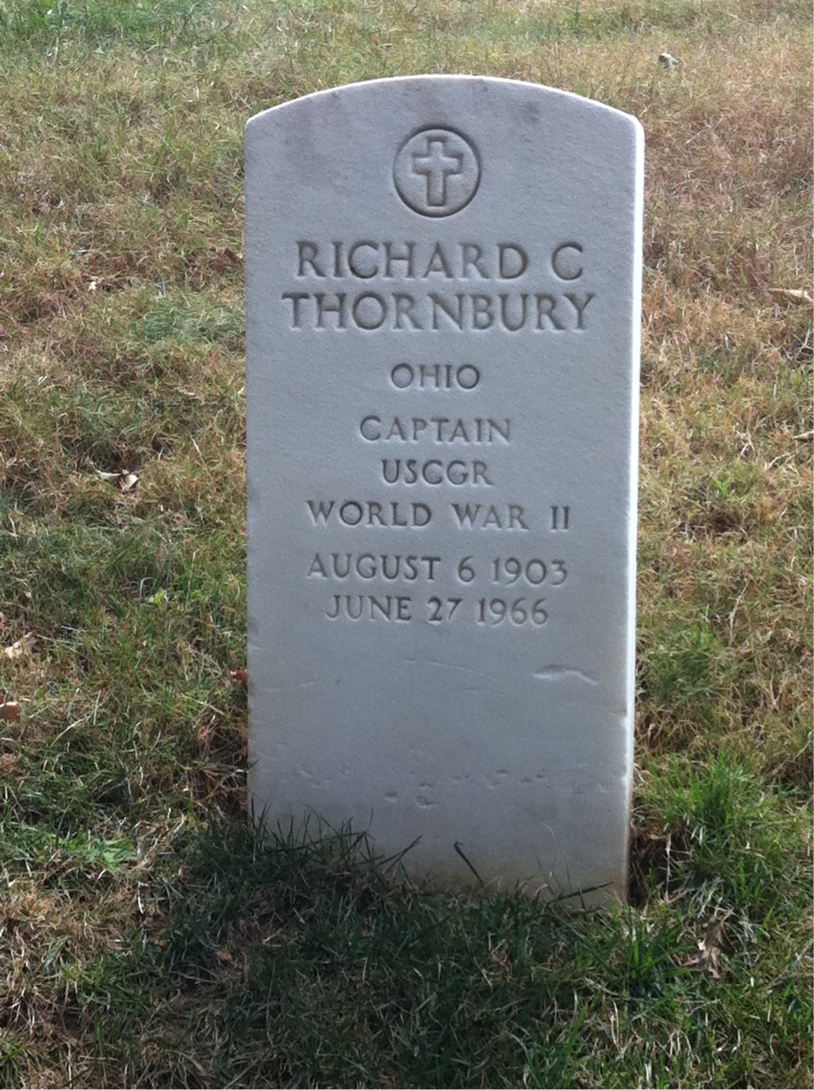 Headstone of Richard C Thornbury