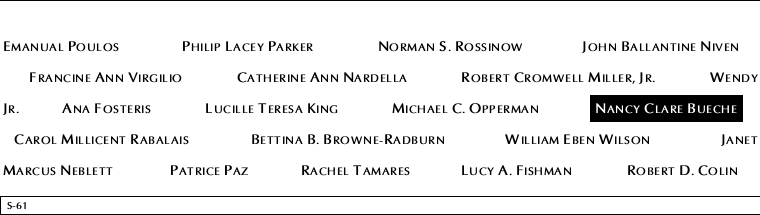 Panel S-61, South Pool, National September 11 Memorial