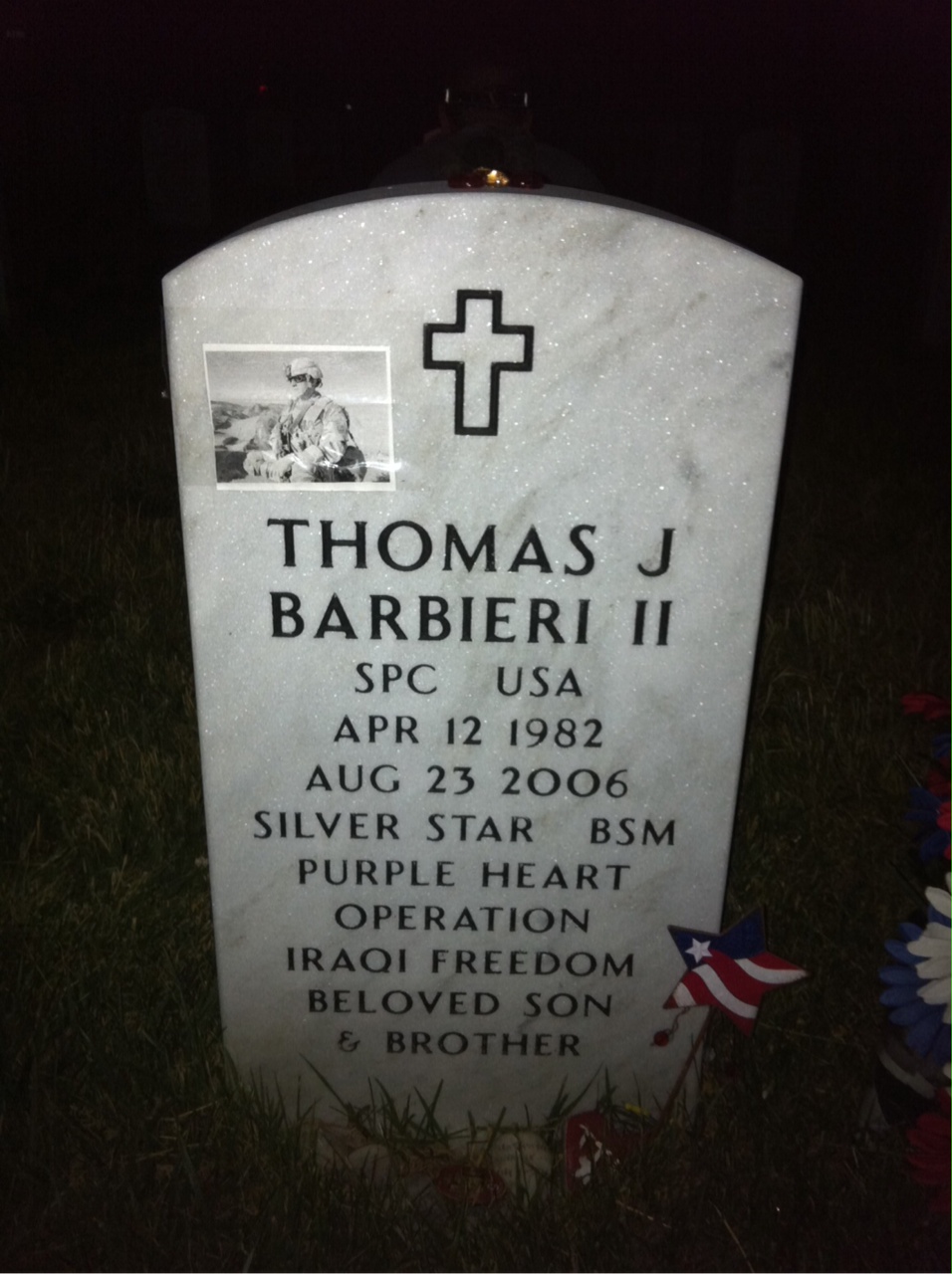 Headstone of Thomas Joseph Barbieri II