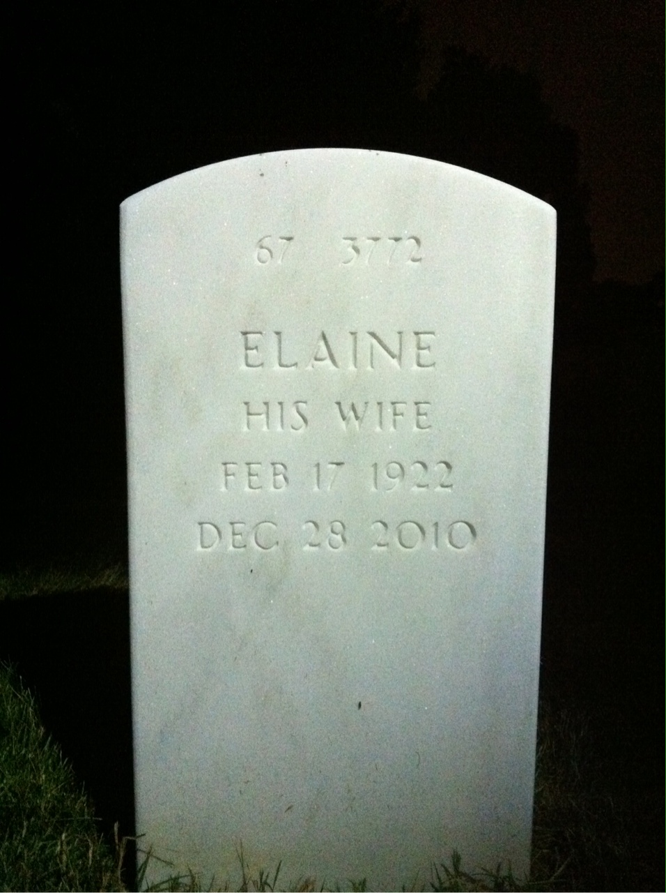 Headstone shared by 2 interments, including Russell Bernard Keyes