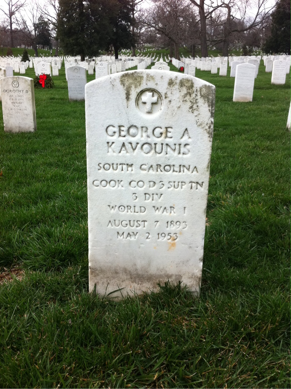 Headstone of George A Kavounis