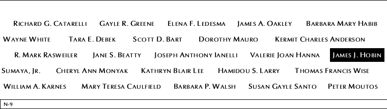 Panel N-9, North Pool, National September 11 Memorial