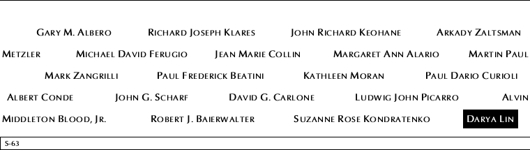 Panel S-63, South Pool, National September 11 Memorial