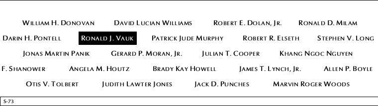 Panel S-73, South Pool, National September 11 Memorial