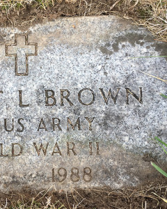 Headstone of Robert L. Brown Jr.