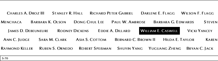 Panel S-70, South Pool, National September 11 Memorial