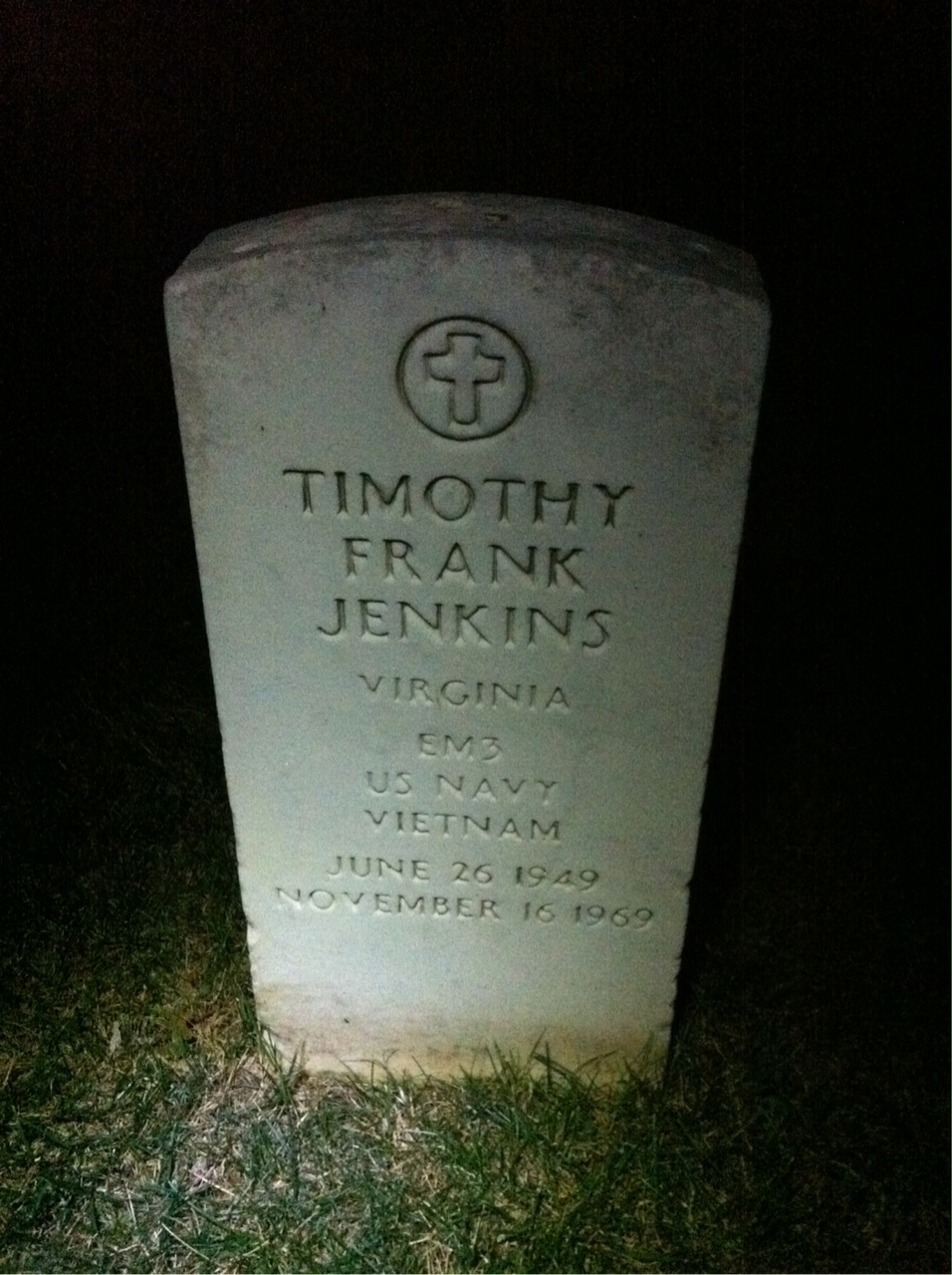 Headstone of Timothy F Jenkins