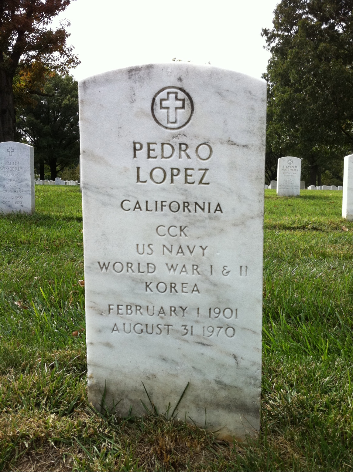 Headstone of Pedro Lopez