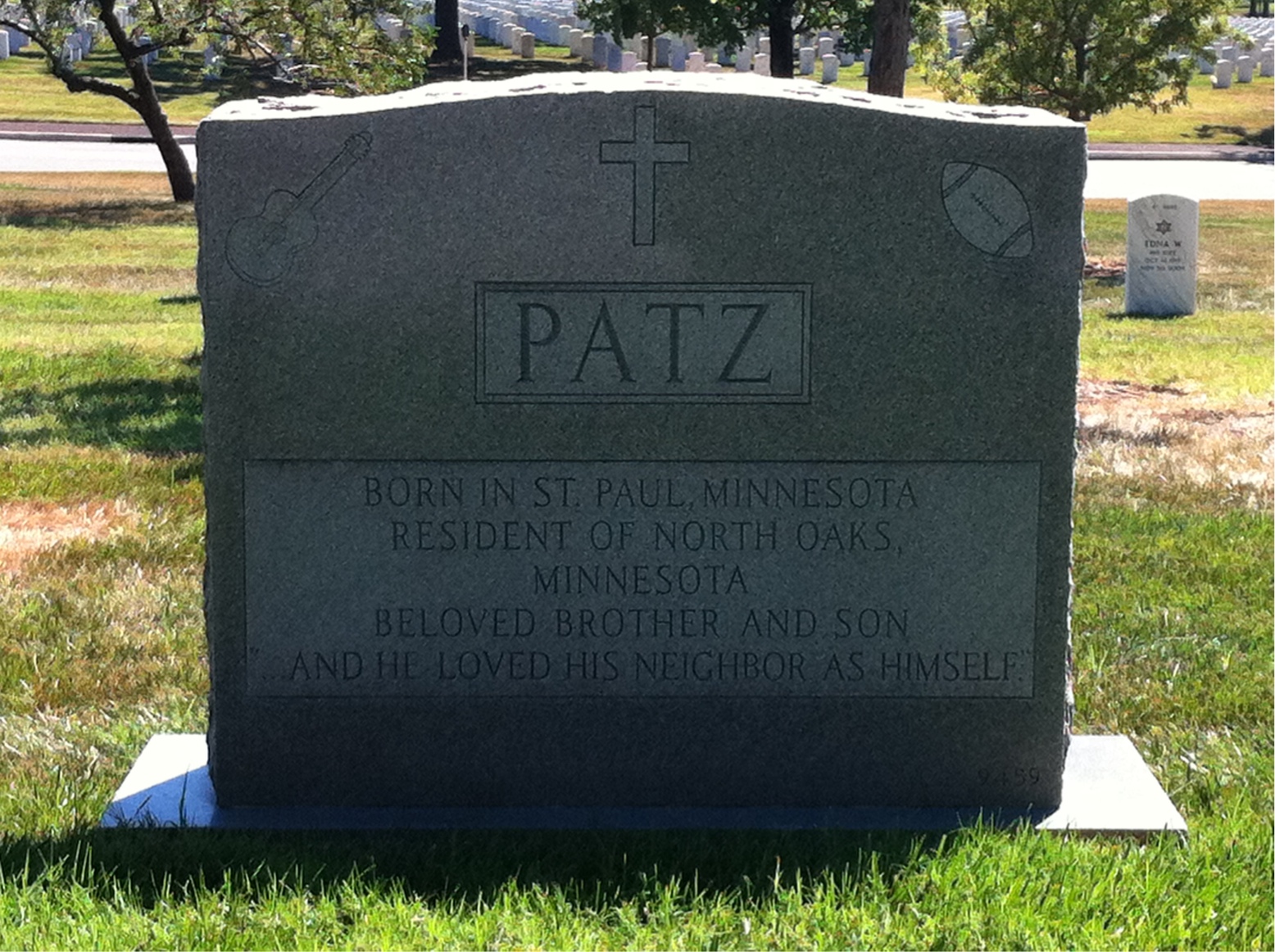 Headstone of Tony Miller Patz