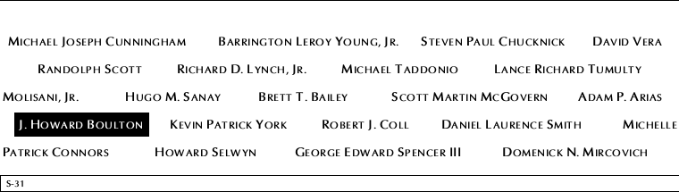 Panel S-31, South Pool, National September 11 Memorial