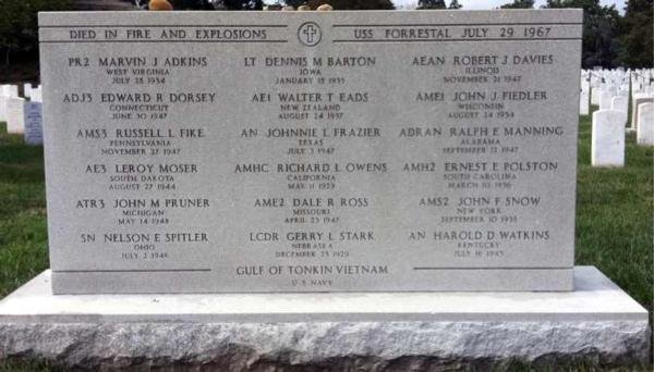 Headstone shared by 2 interments, including Russell Larry Fike