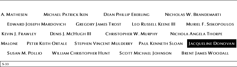 Panel S-33, South Pool, National September 11 Memorial