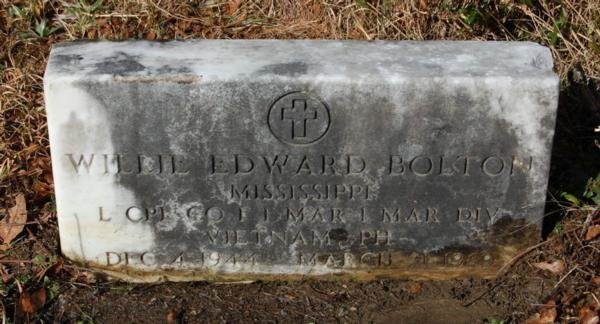 Headstone of Willie Edward Bolton