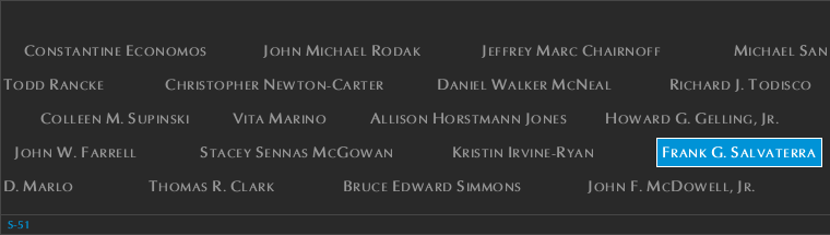 Panel S-51, South Pool, National September 11 Memorial