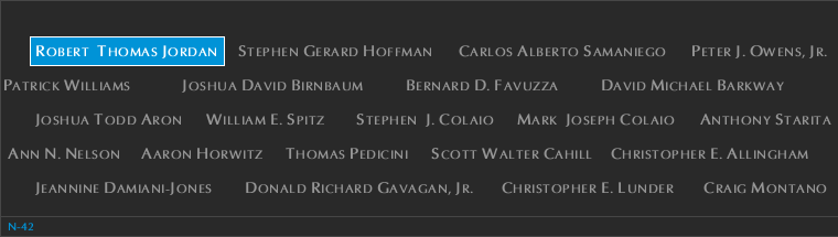 Panel N-42, North Pool, National September 11 Memorial