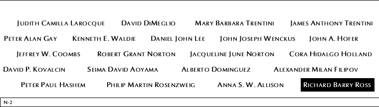 Panel N-2, North Pool, National September 11 Memorial