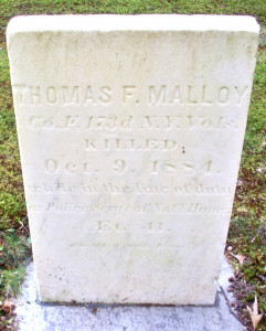 Headstone of Thomas F. Malloy