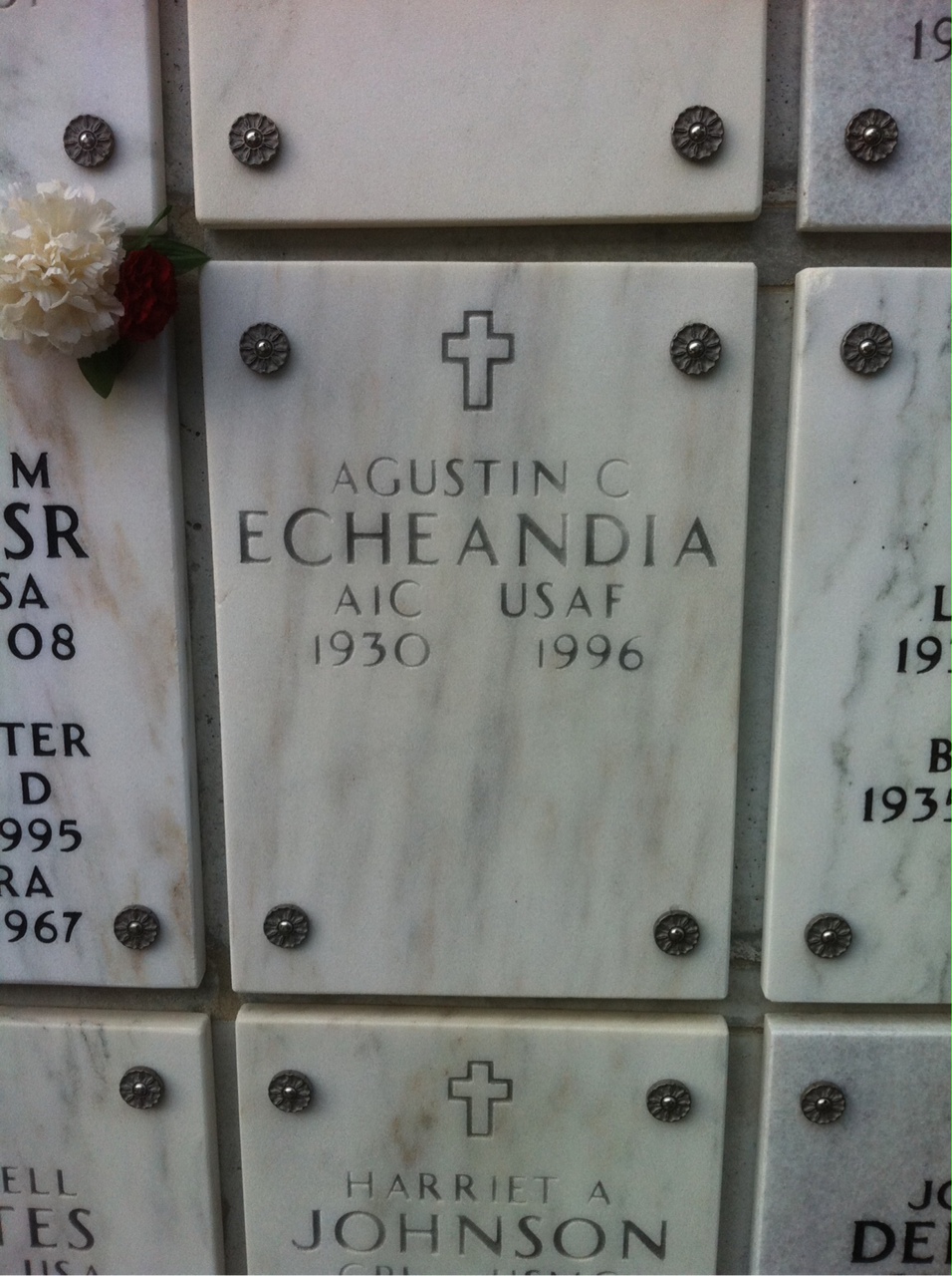 Headstone of Agustin C Echeandia