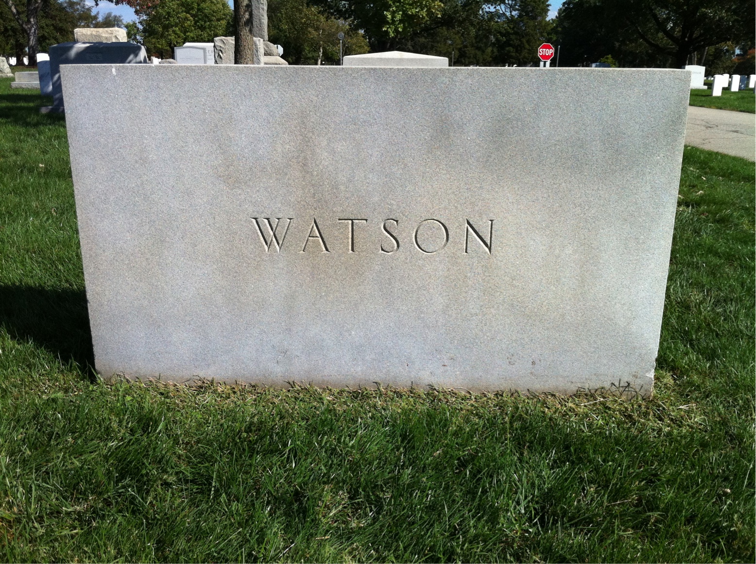 Headstone of Edward Howe Watson