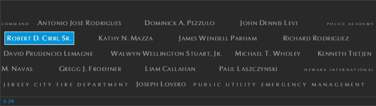 Panel S-29, South Pool, National September 11 Memorial