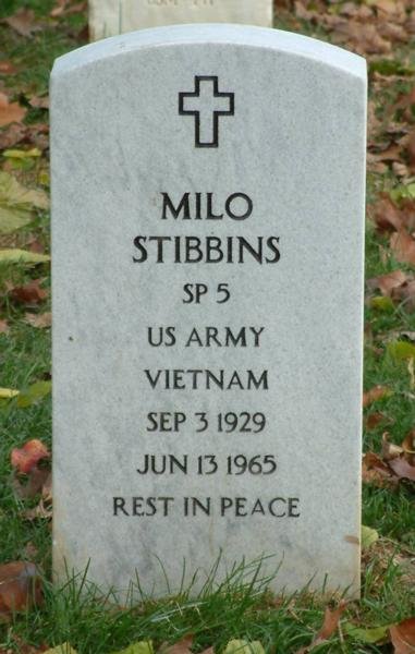Headstone of Milo Benett Stibbins