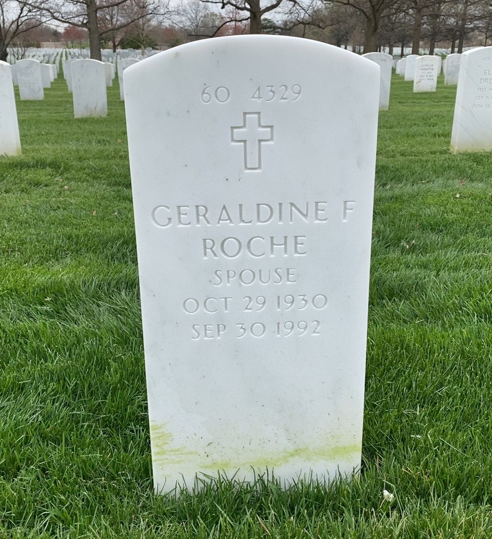 Headstone shared by 2 interments, including William Lawrence Roche