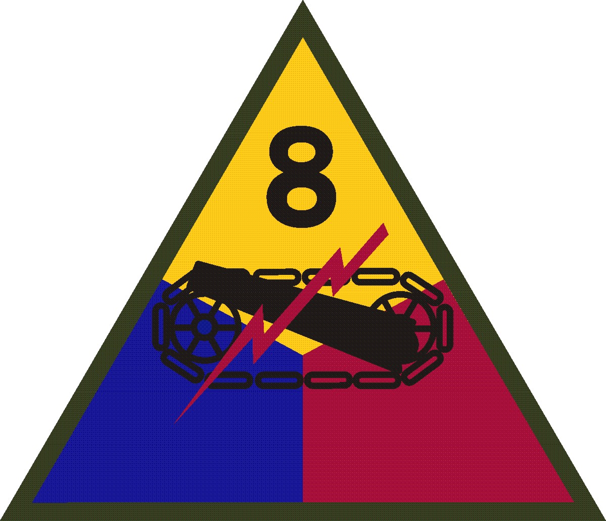 8TH ARMORED DIVISION - Shoulder Sleeve Insignia
