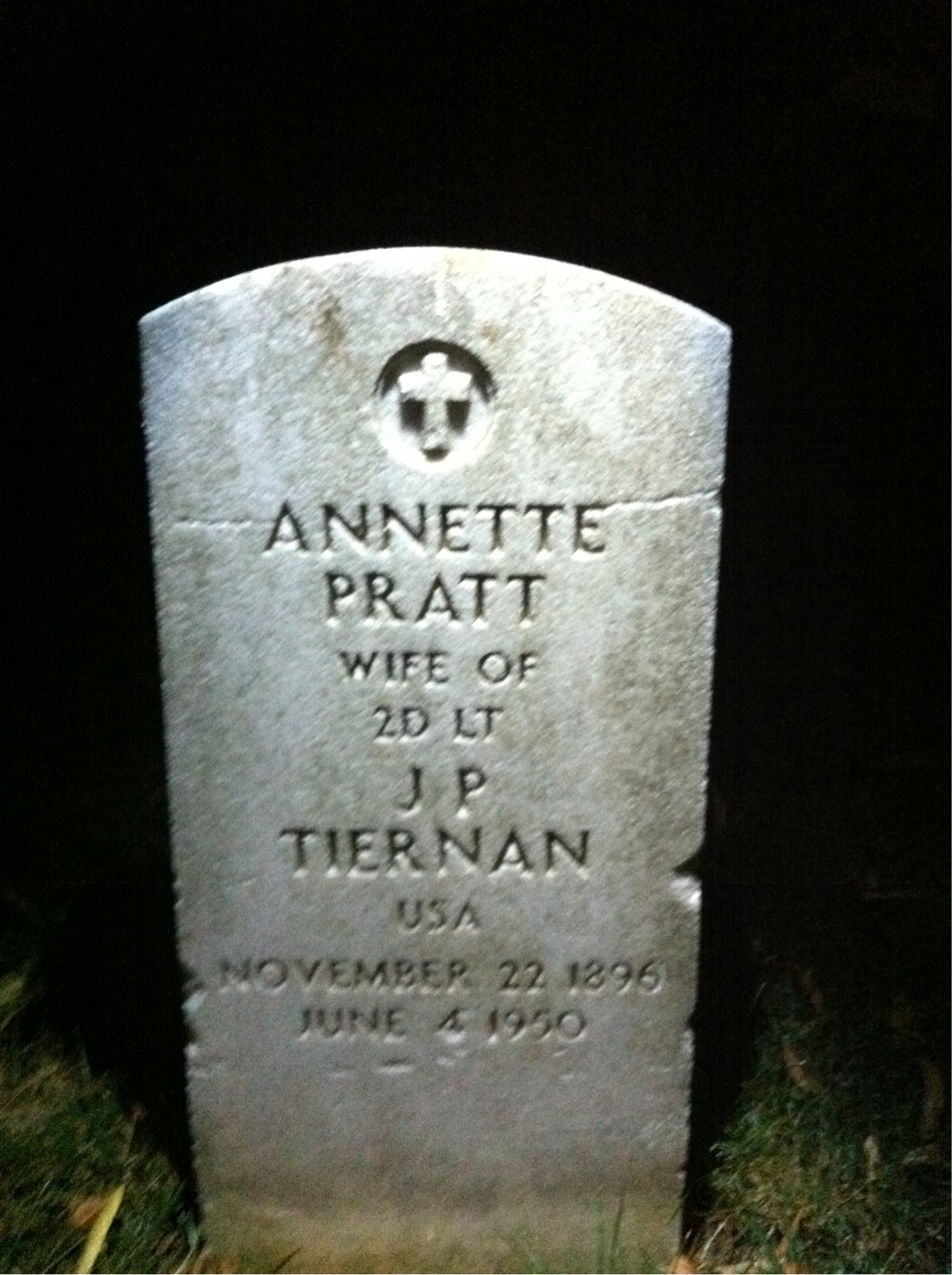 Headstone of Annette Tiernan