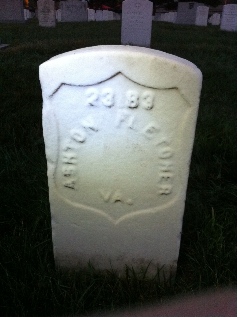 Headstone of Ashton Fletcher