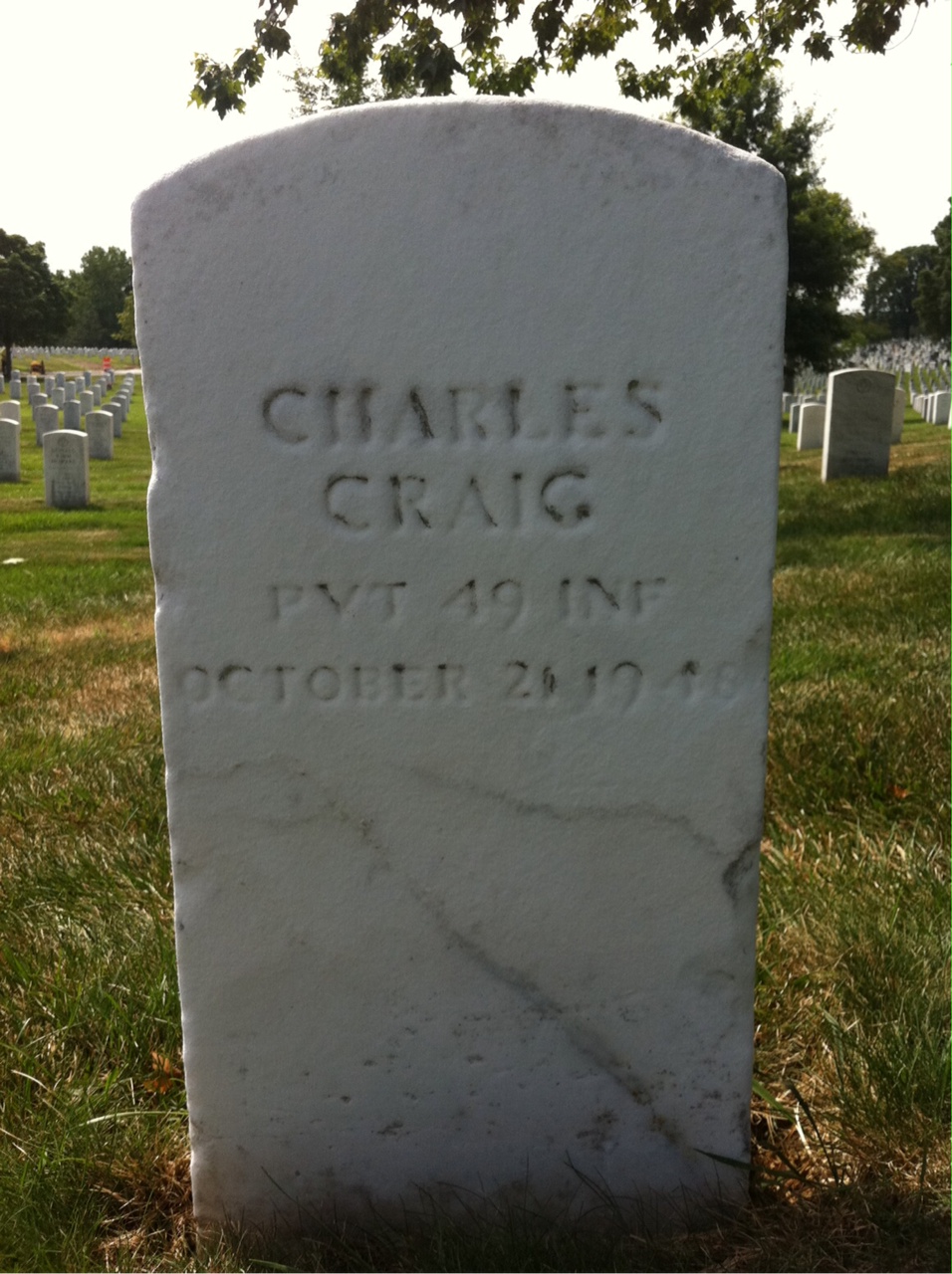 Headstone of Charles Craig
