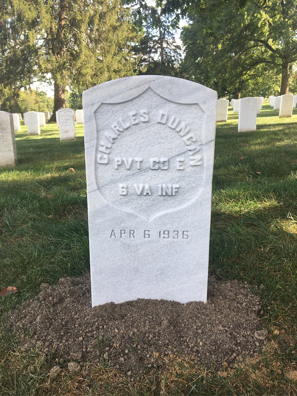 Headstone of Charles Duncan