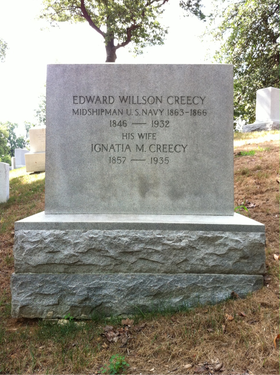 Headstone of Edward Creecy